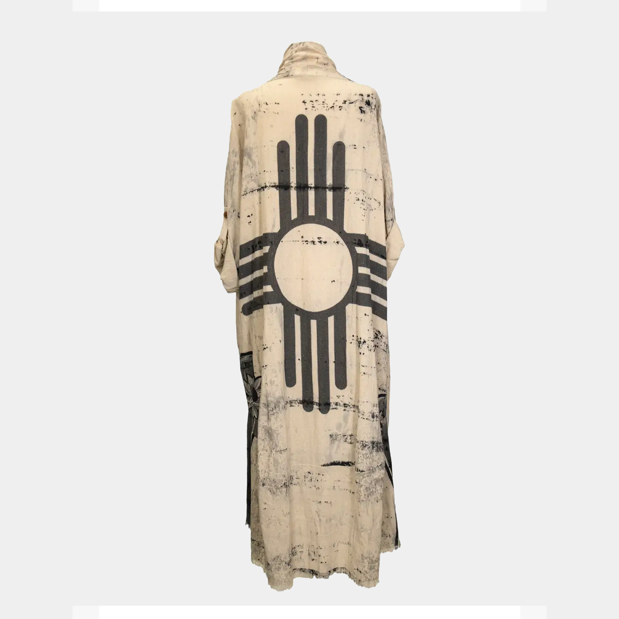 Duster w/Zia Print in Yellow/Red or Ivory/Gray