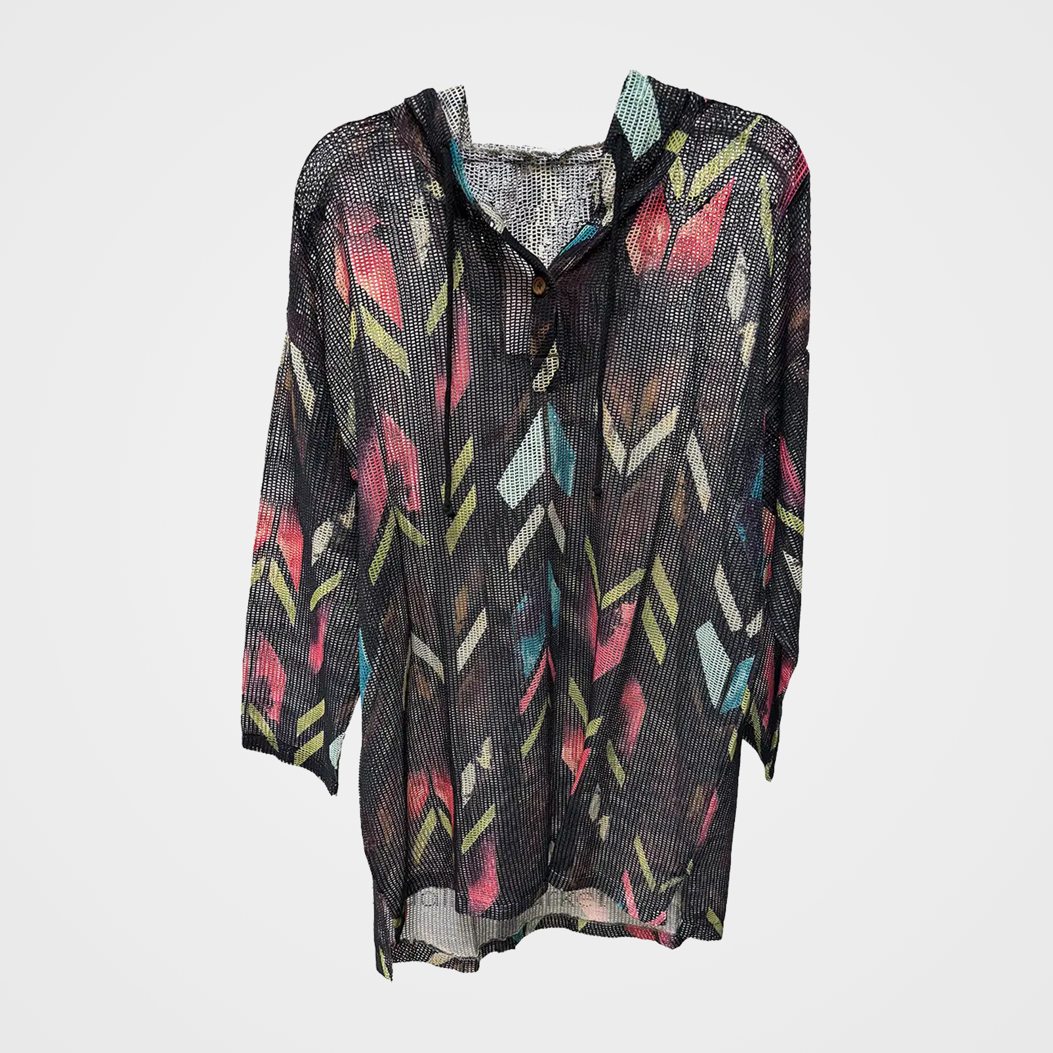 Cotton Mesh Hoodie in Four Pattern/Color Options