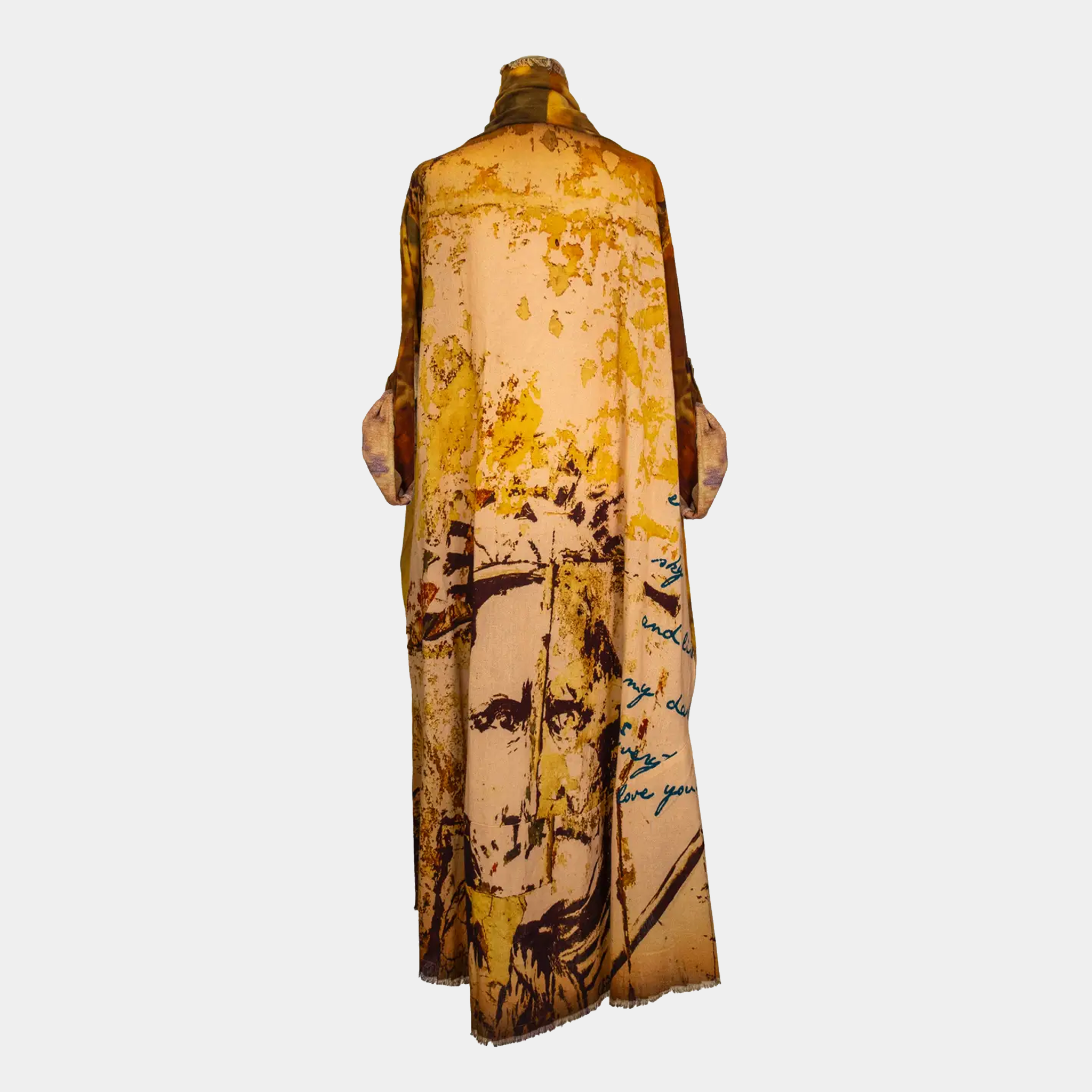 Duster with Chief Joseph Sketch Print in Gray or Gold