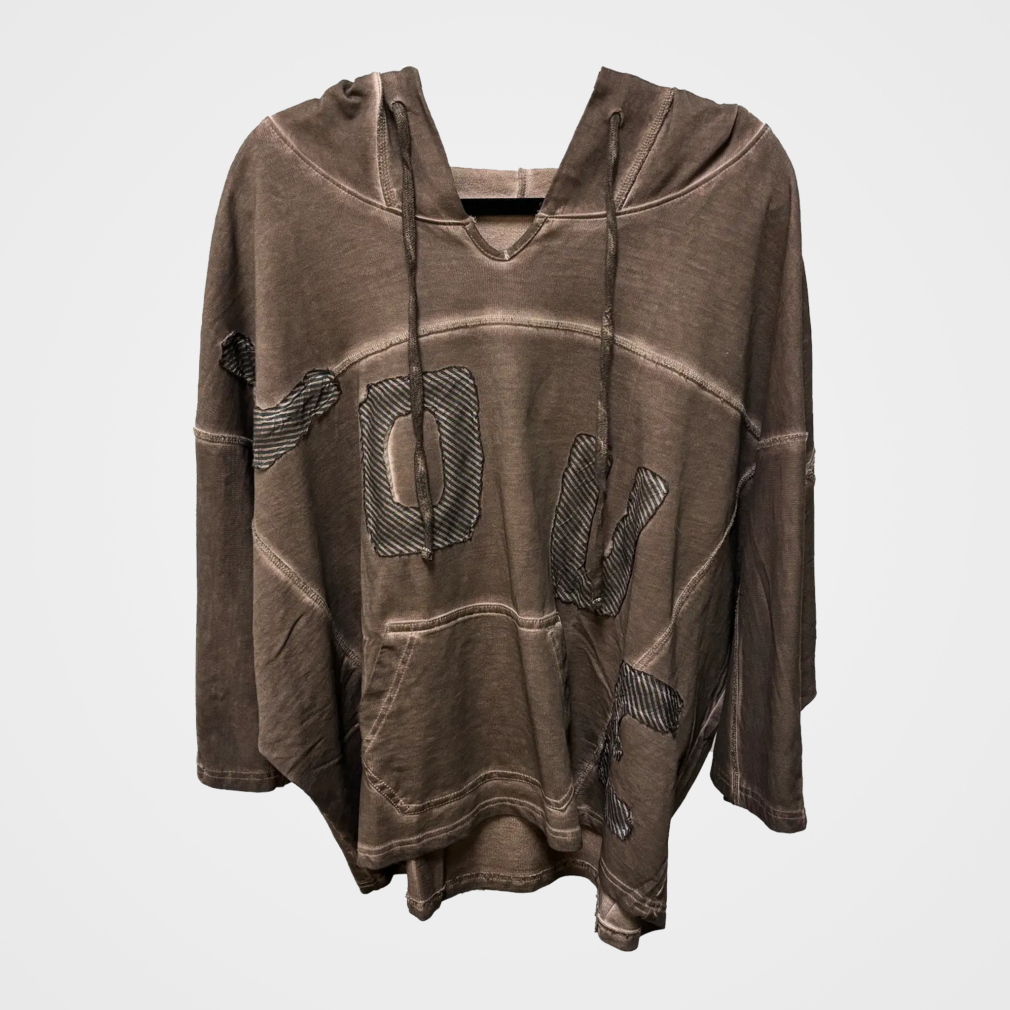 Hooded Sweatshirt in Cotton Terry with LOVE Patch