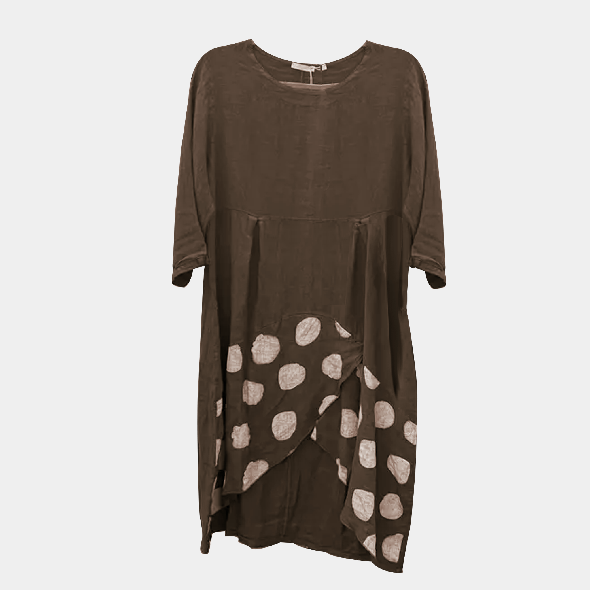 Linen Polka Dot Dress in Three Colors