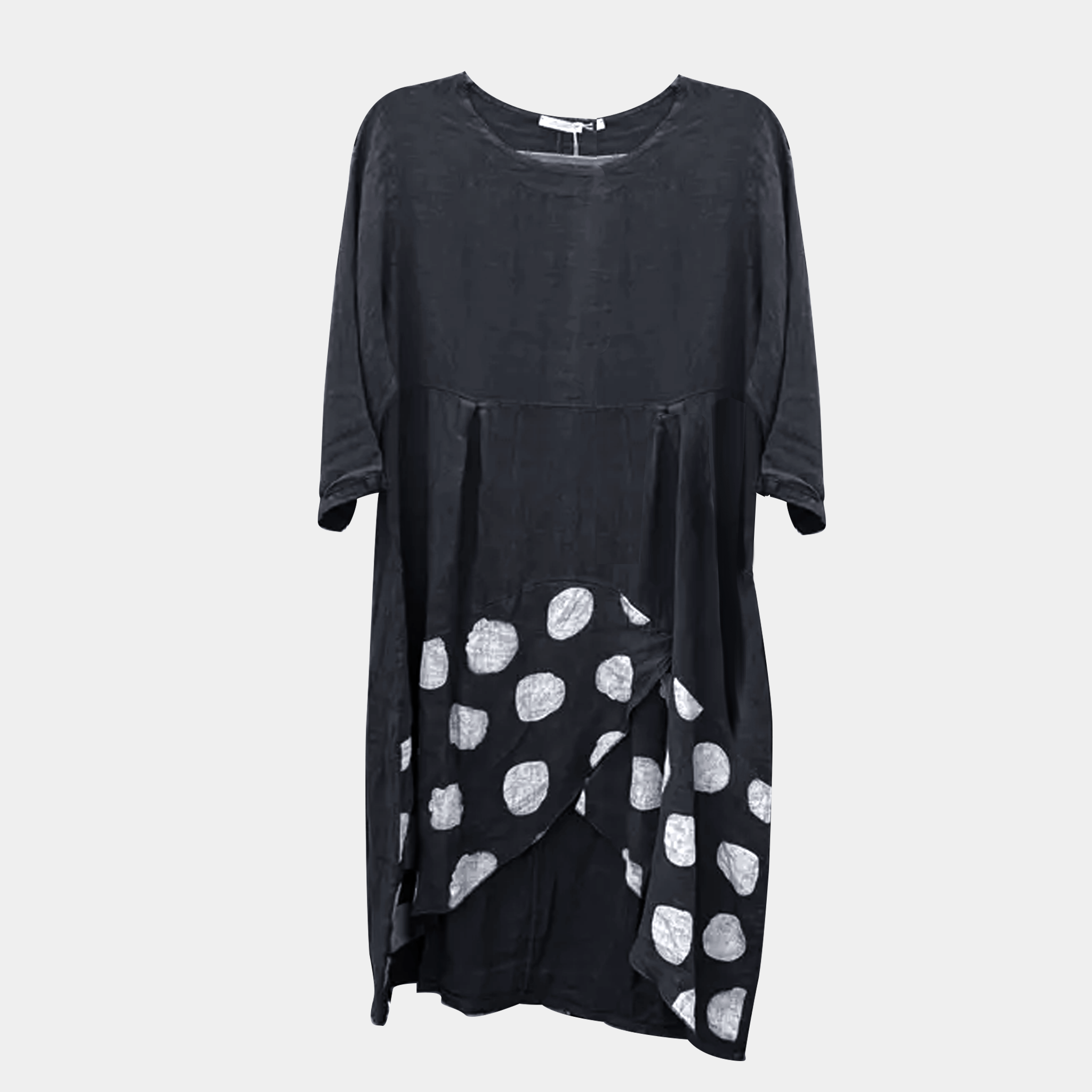 Linen Polka Dot Dress in Three Colors