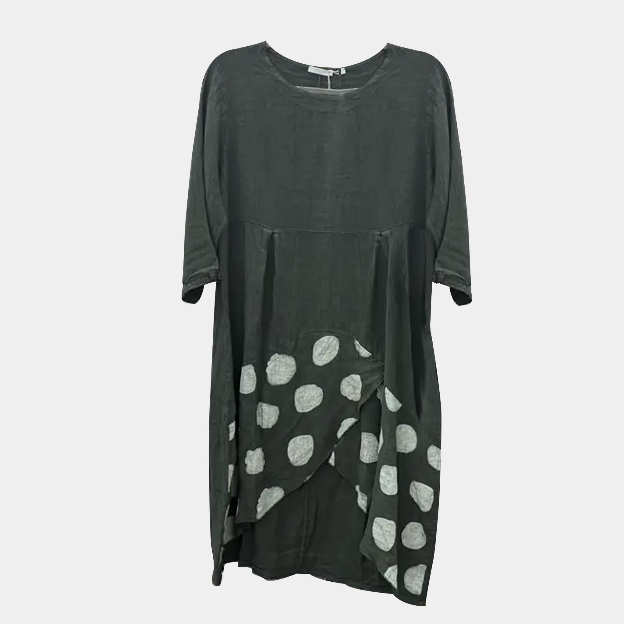 Linen Polka Dot Dress in Three Colors