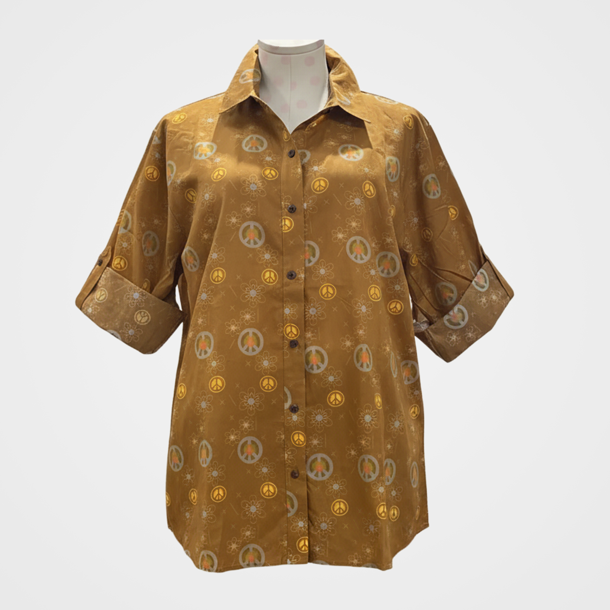 Button Up Tops with Abstract Designs