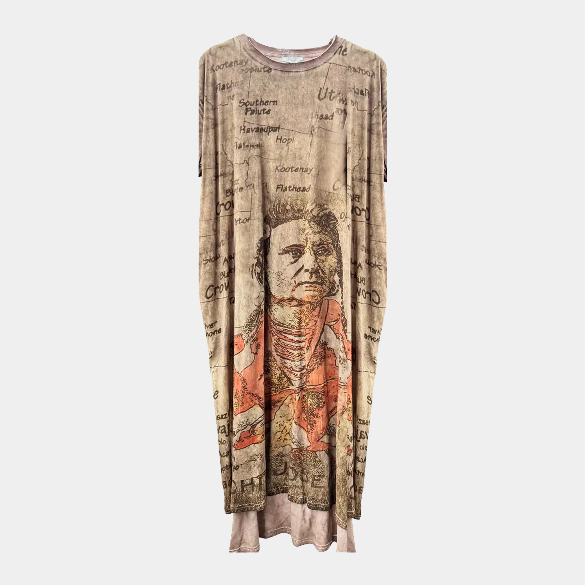 Chief Joseph Print T-Shirt Dress