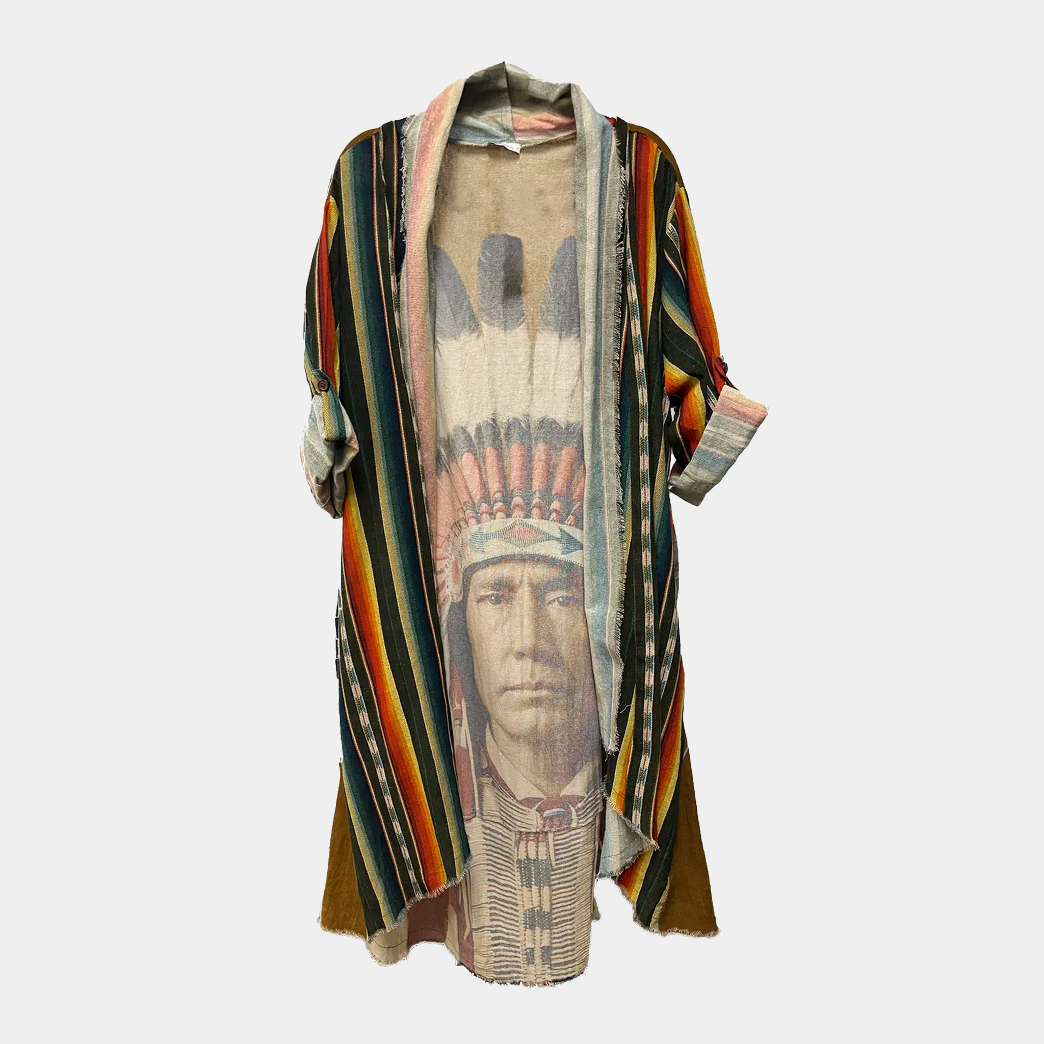 Duster with Indian Chief & Serape Stripes