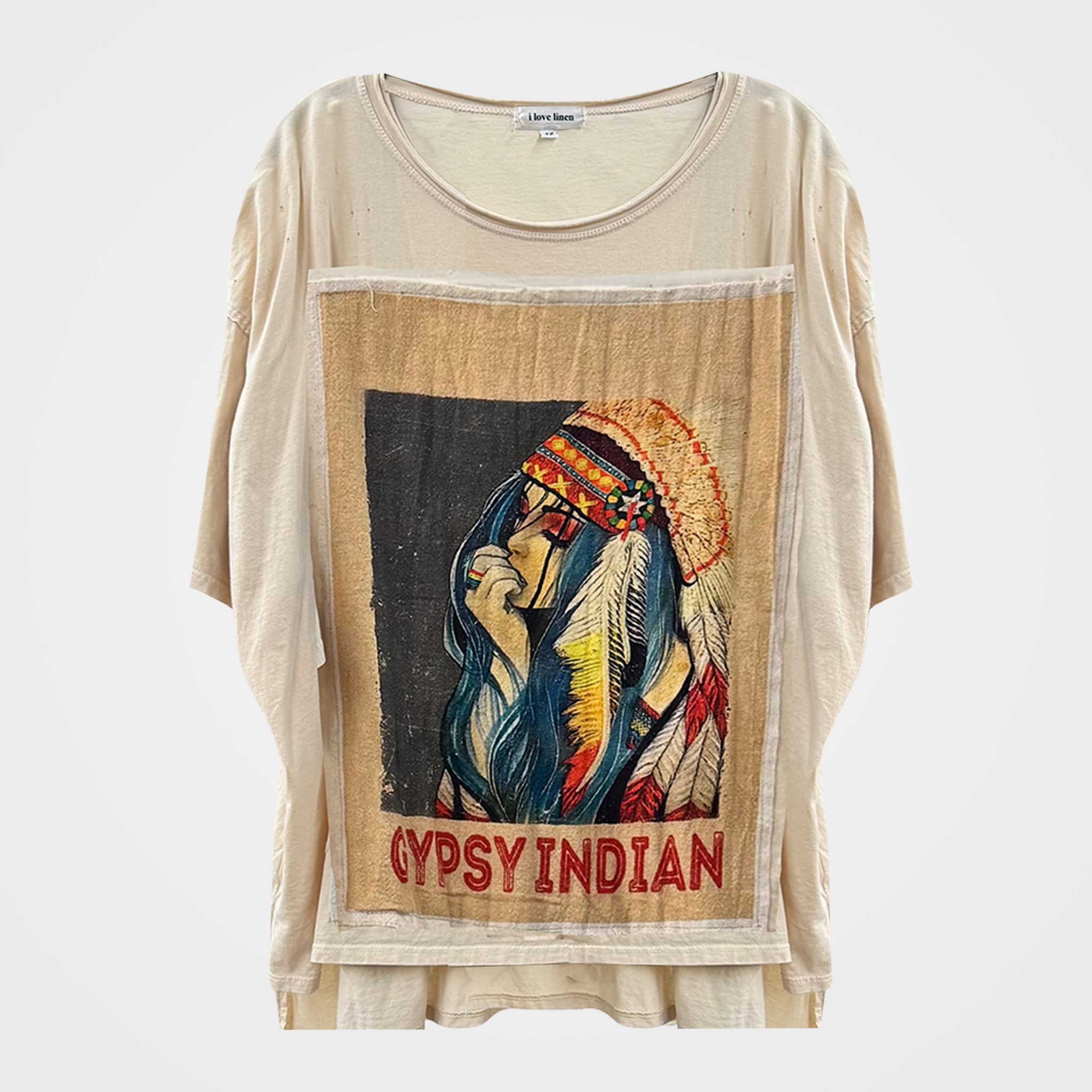 Gypsy Indian Oversized Patchwork Tee