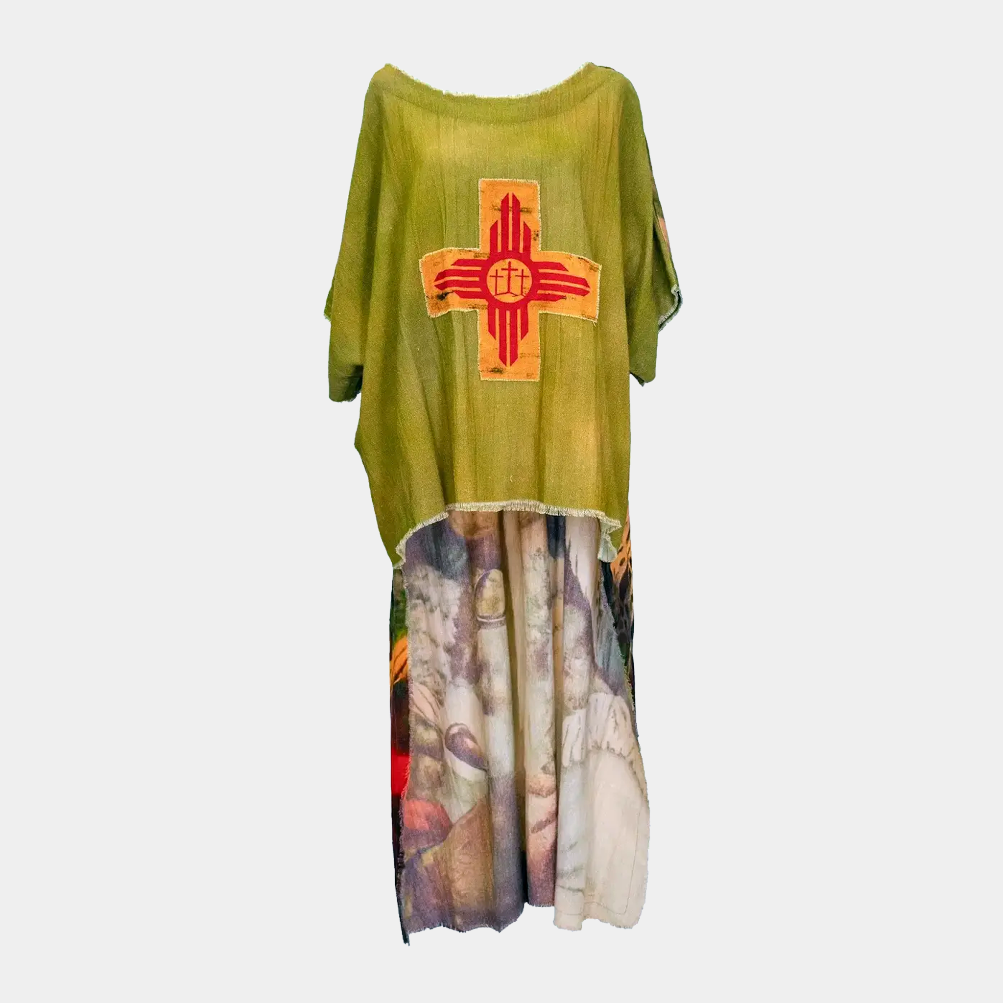 Hi-Lo Tunic – New Mexico Zia Patch (front) & Sitting Bull (back)