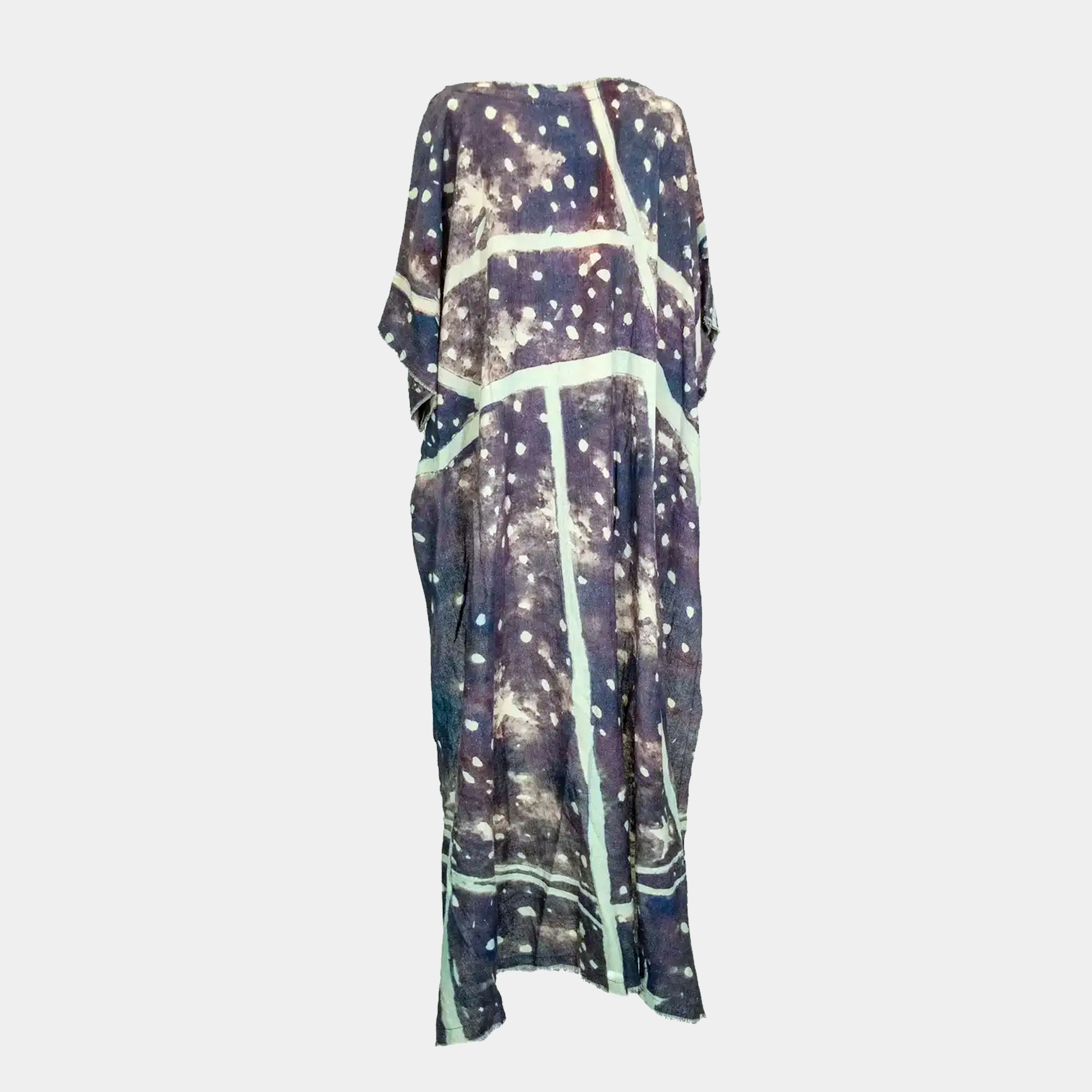 Hi-Lo Tunic in Blue with Moon Patch and Celestial Print