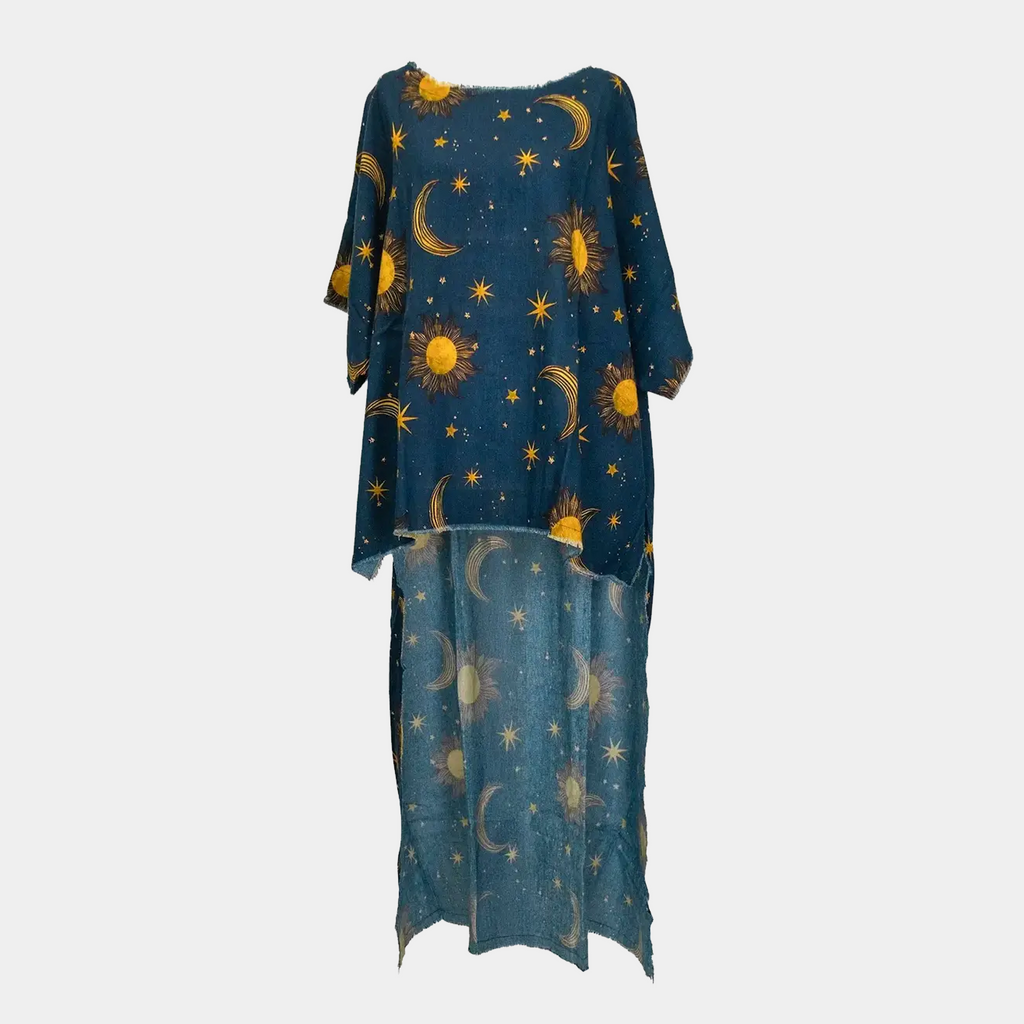 Hi-Lo Tunic with Celestial Print