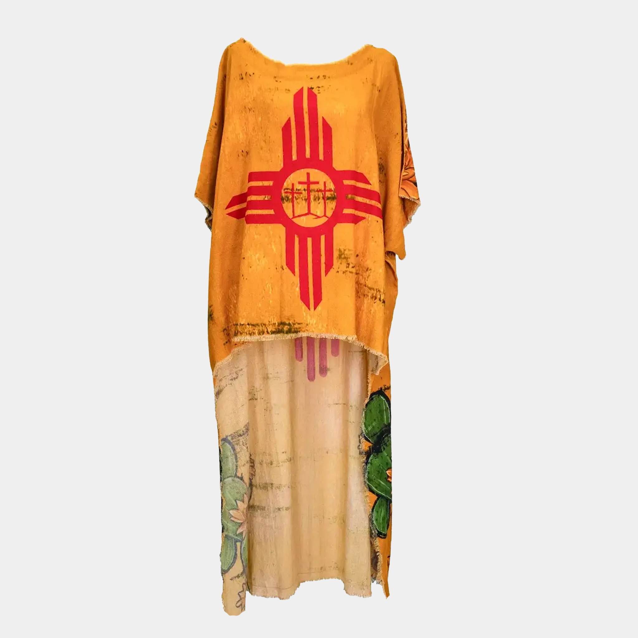 Hi-Lo Tunic with New Mexico Zia (Front) & Cactus (Back)