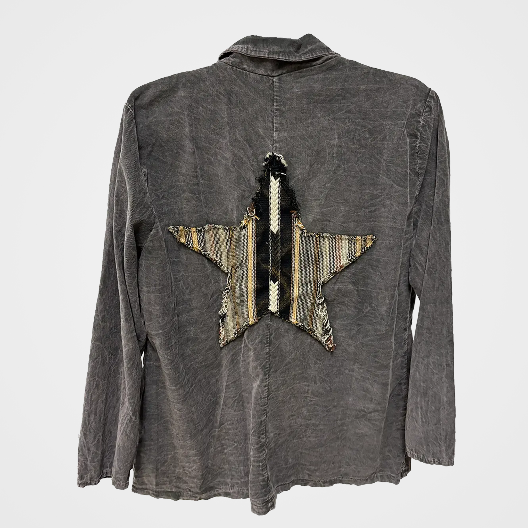 Mineral-Washed Pinwale Corduroy Jacket with Star Patch