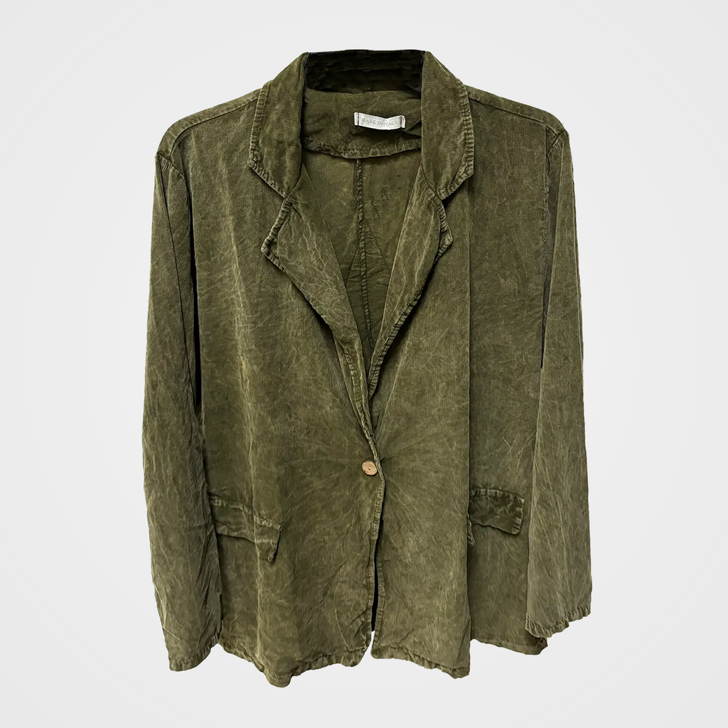 Mineral-Washed Pinwale Corduroy Jacket with Star Patch