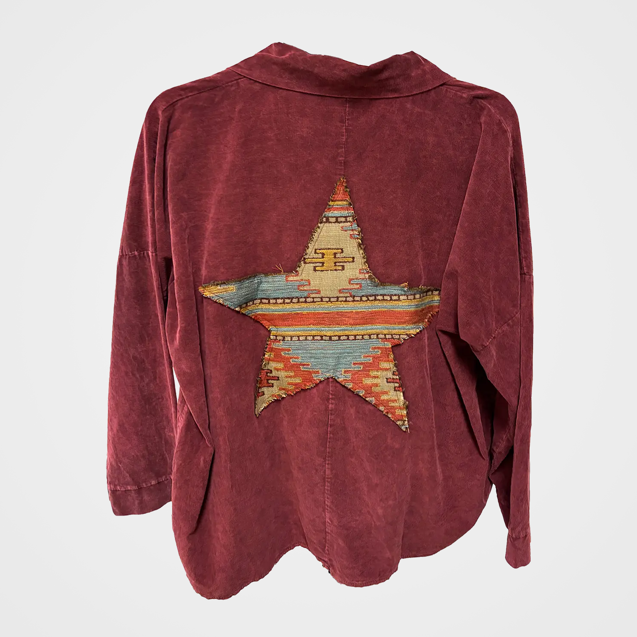 Mineral-Washed Pinwale Corduroy Jacket with Star Patch