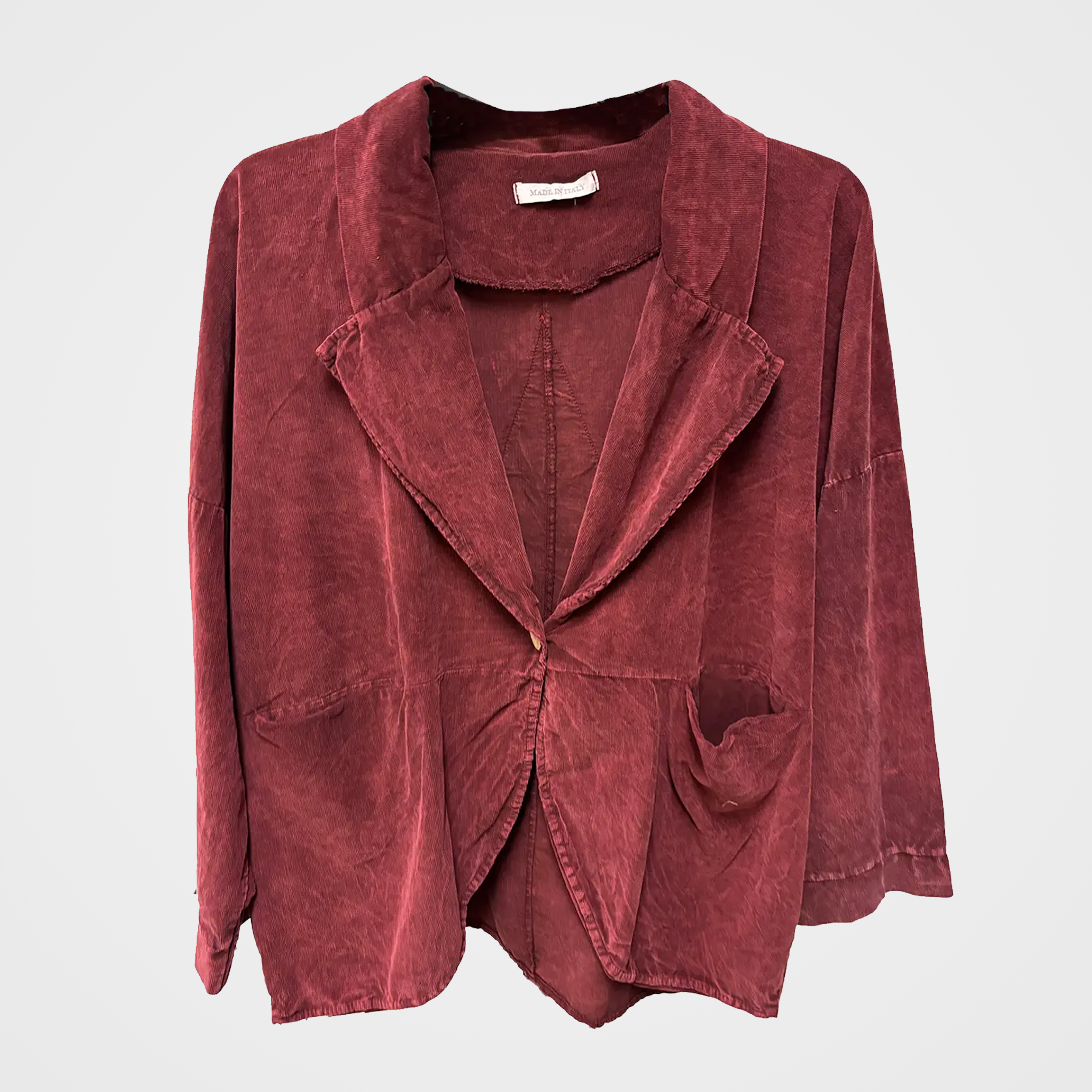 Mineral-Washed Pinwale Corduroy Jacket with Star Patch