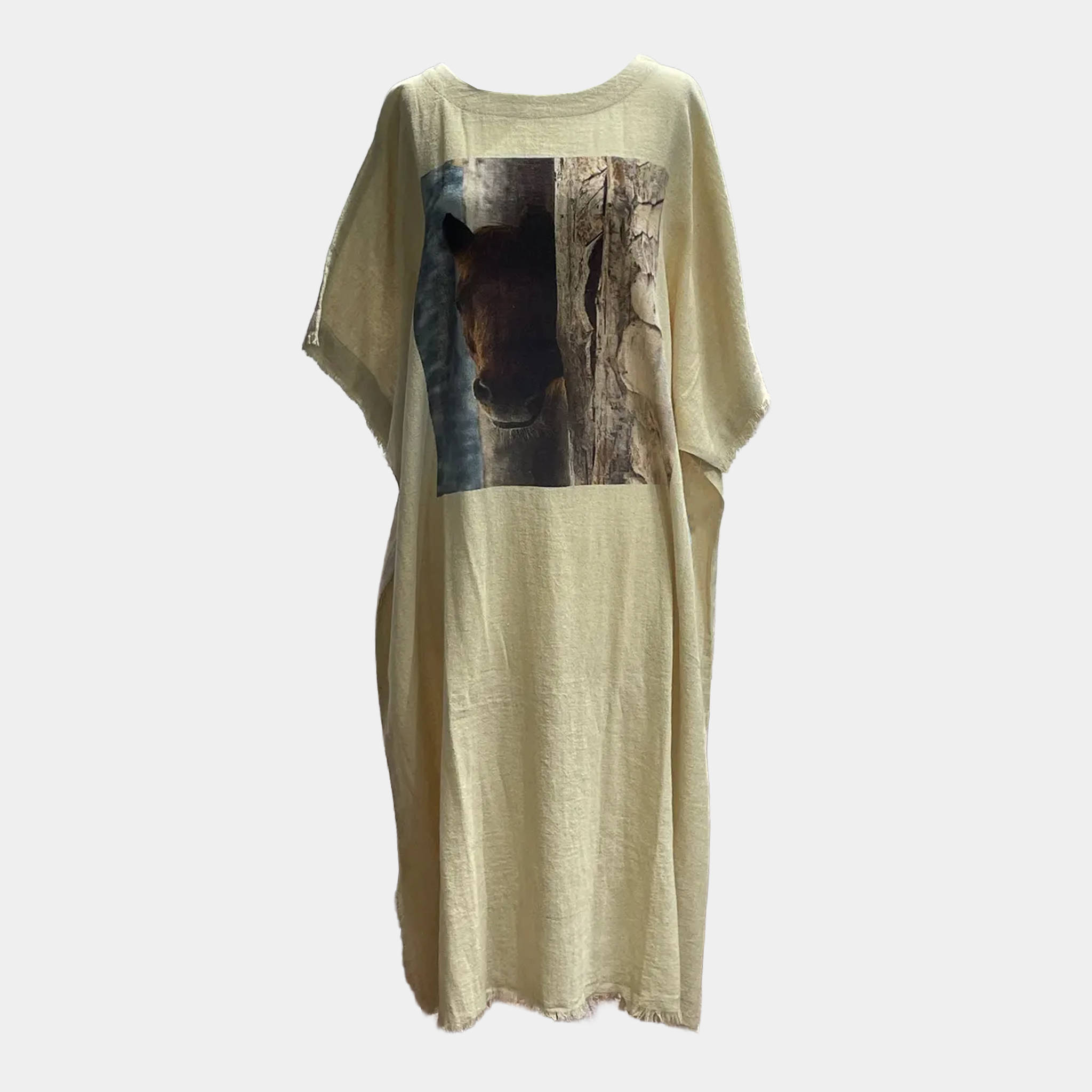 Kaftan with Horse Print