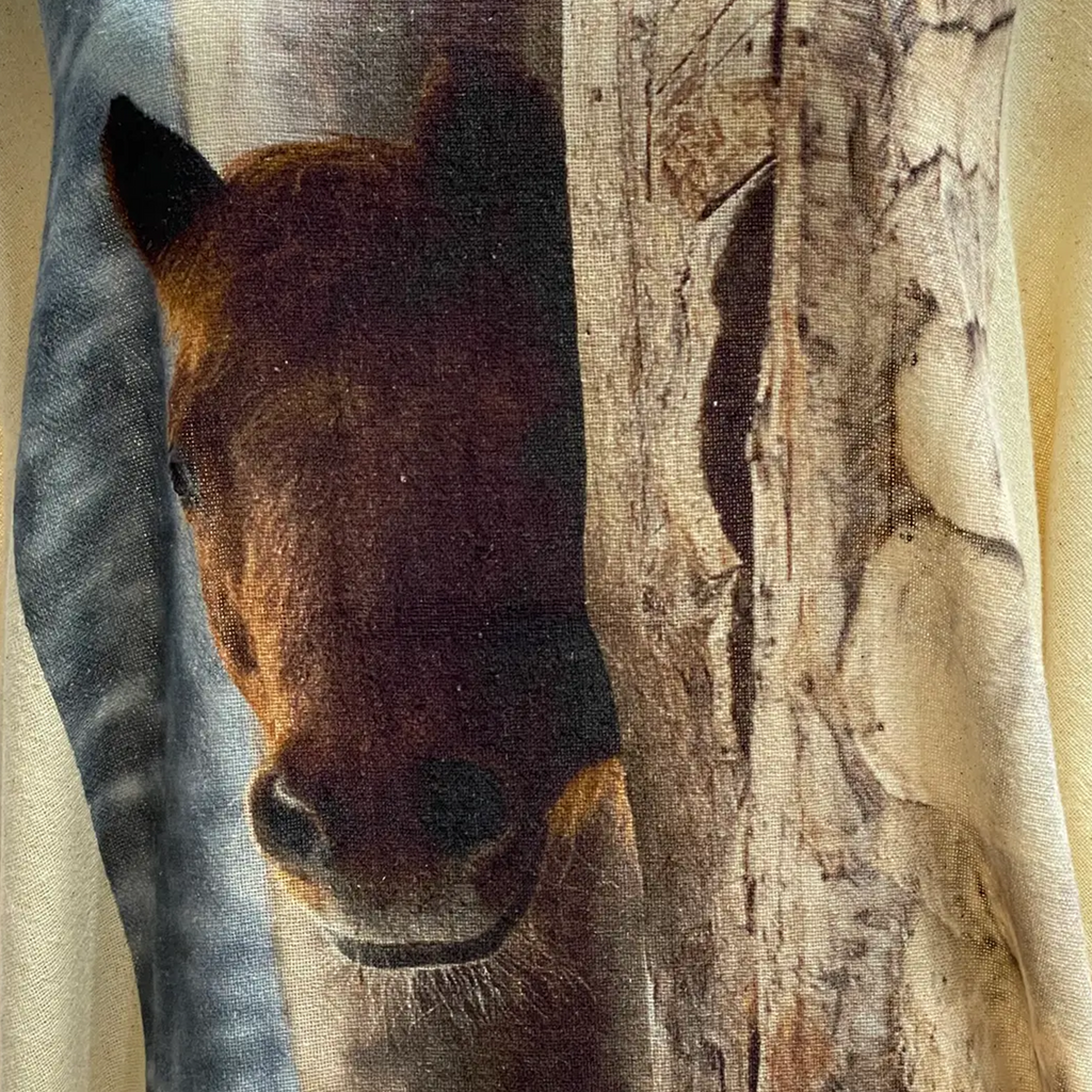 Kaftan with Horse Print