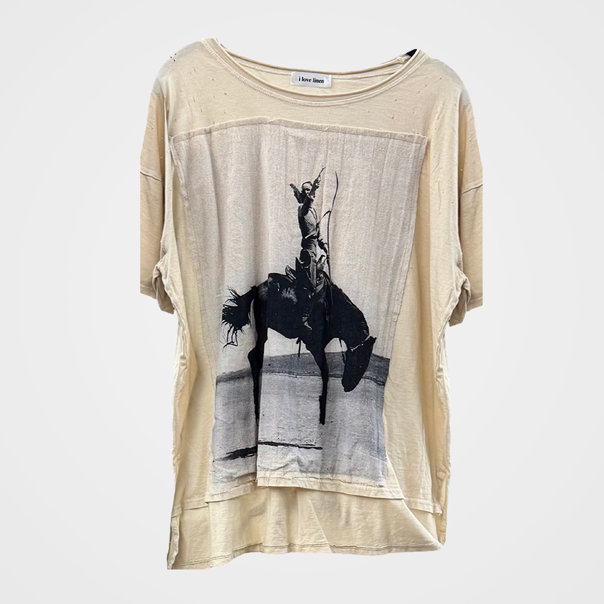Rodeo Rider Oversized Patchwork Tee