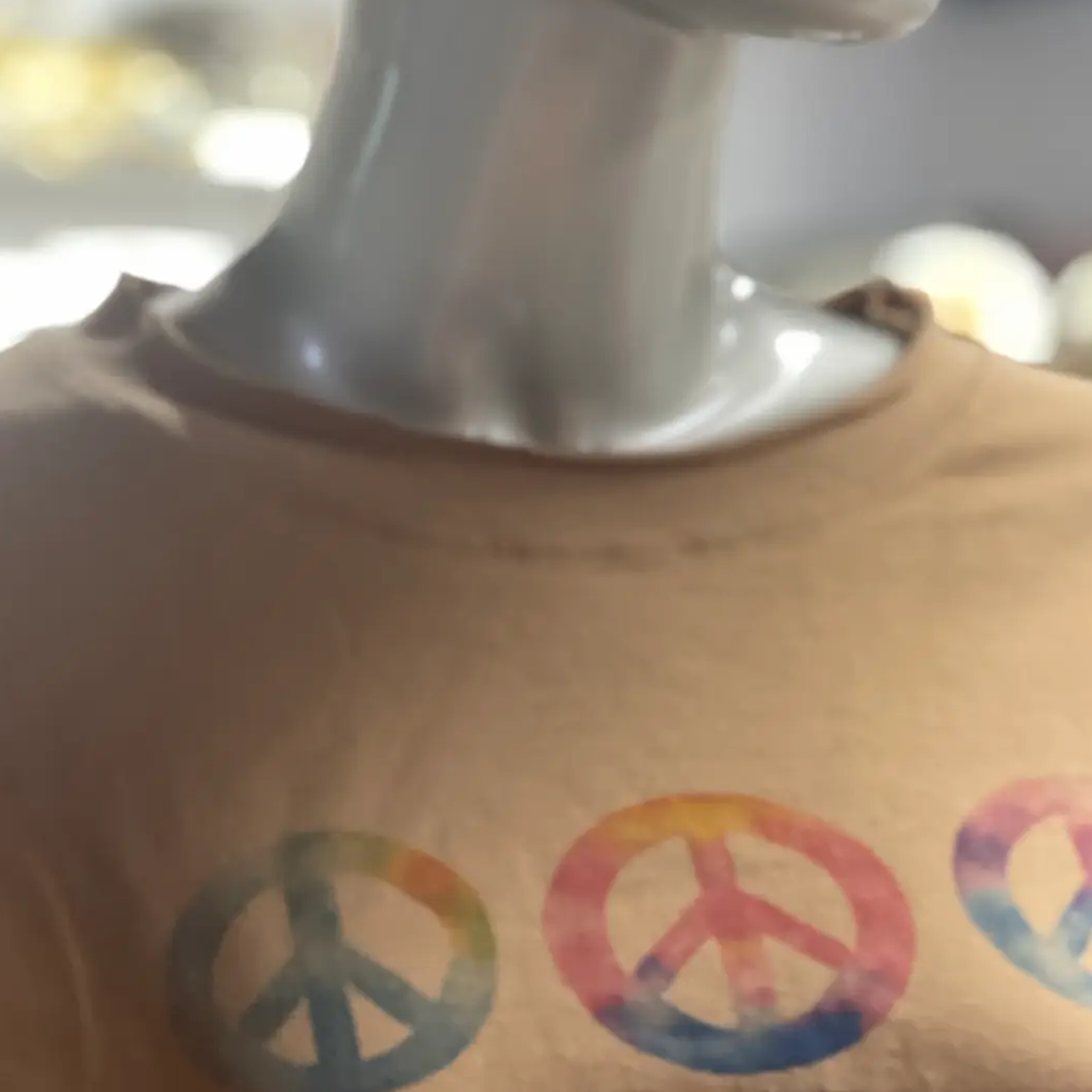 Multi-Peace Sign Design Tee