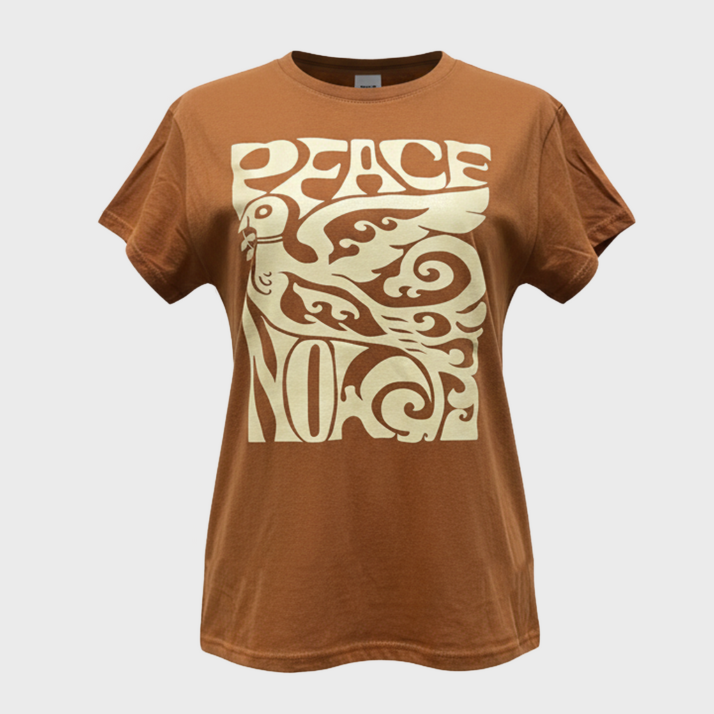'Peace Now' Tee with Cap Sleeve