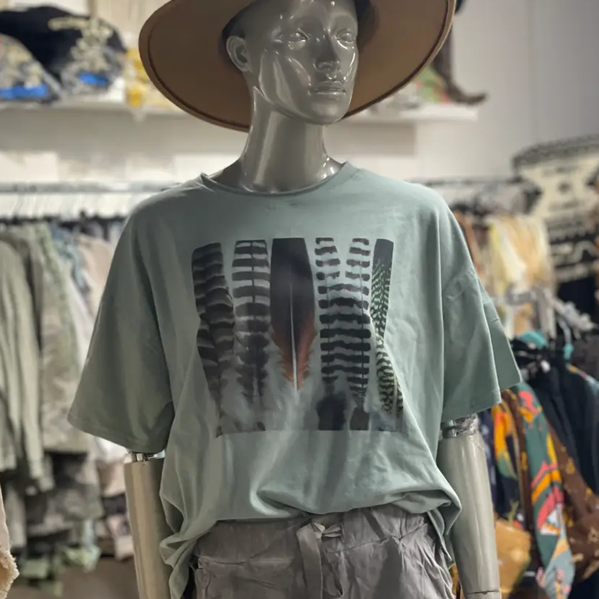 Vertical Feathers Tee