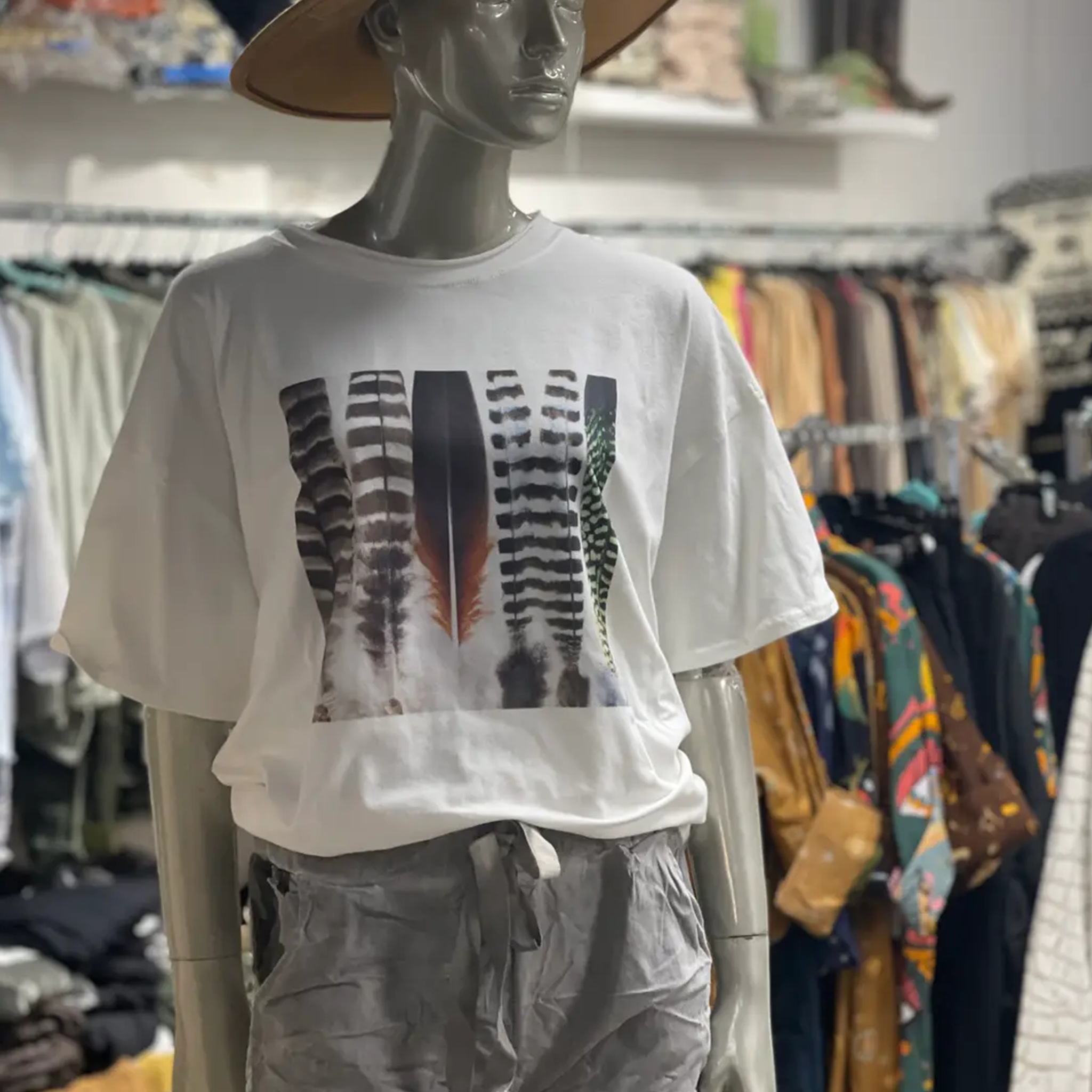 Vertical Feathers Tee